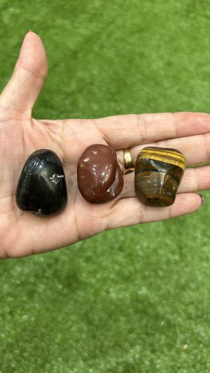 kit proteção Onix ,Jaspe vermelho e Olho de Tigre