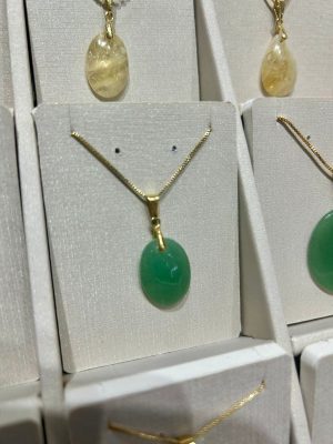 Colar de quartzo verde