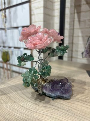 Flor de quartzo rosa